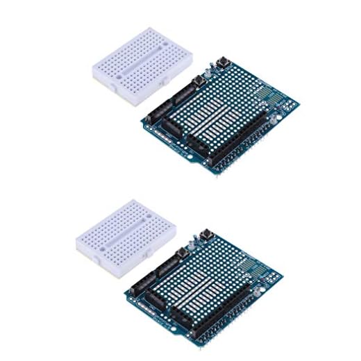 HiLetgo 2pcs UNO R3 Proto Shield Prototype Expansion Board with SYB-170 Mini Breadboard Based for Arduino UNO R3 ProtoShield