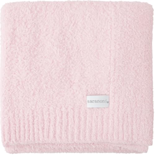 Image of SARANONI Bamboni Luxury Baby Blanket | Cozy & Soft Plush Receiving Blankets | Perfect for Girls & Infant Baby Boy Blankets | Light Pink - 30” x 40”