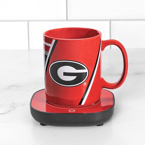 Uncanny Brands Georgia Bulldogs Hairy Dawg Mug Warmer with 12oz Mug Keeps Your Favorite Beverage Warm - Auto Shut On/Off