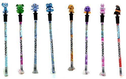 Neopets Pencil with Charactor Topper Complete Set (8/ Set)