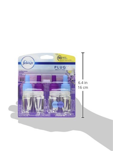 Image of Febreze Odor-Fighting Fade Defy PLUG Air Freshener Refill, Mediterranean Lavender, (2) .87 fl. oz. Oil Refills