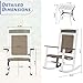 SHPAI Outdoor Wicker Rocking Chairs Set of 3, 2 Chairs Made of Metal & Rattan + 1 All Metal Table, Oversized Patio Rocker with High Back for Adults, All-Weather Outside Furniture, White & Brown