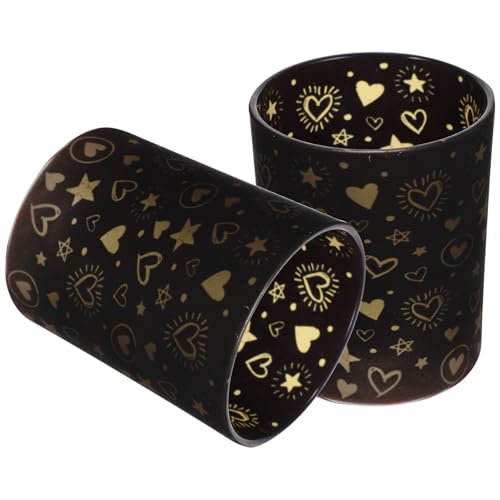 GETAJGHSD �K���X���L�����h���z���_�[ �_�[�N�u���E�� �n�[�g�^ �e�[�u���p�C�� �L�����h�����C�g�f�B�i�[��p�[�e�B�[�����p 2�Z�b�g