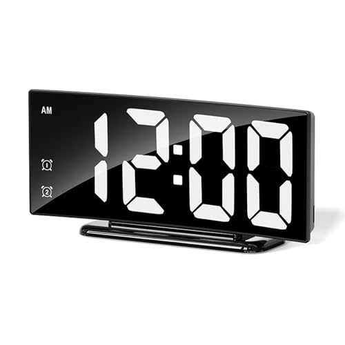 Lista de Despertadores de viaje al mejor precio. 36 Meeyoga Despertador con Pantalla Led - Relojes Despertador Temperatura, 12/24 Horas, Alarma Doble, Fecha, Despertador Activado por Voz,Despertador Electrónico, Adecuado para...