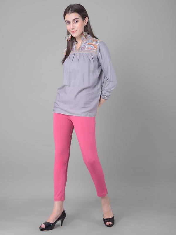 Image of Comfort Lady Women Cotton Blend Regular Fit for Casual,Formal and Daily Use Kurti Pants with Front Pocket