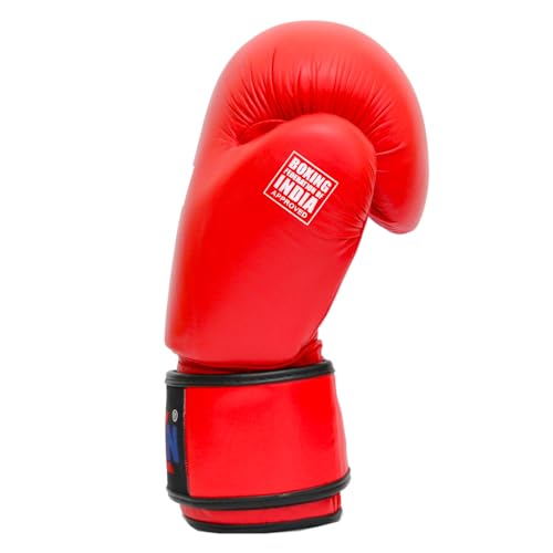 Image of RXN Training & Sparring Boxing Gloves for Men & Women (Red,12oz) | MPF Molded Foam Padding | Hook & Loop Wrist Closure | Pre-Curved Fit for Boxing, Kickboxing, MMA & Fitness Training