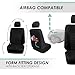 FH Group Car Seat Covers Front Set Premium 3D Air Mesh - Low Back Car Seats with Removable Headrest,Universal Fit,Automotive Seat Cover,Airbag Compatible Car Seat Cover for SUV,Sedan,Van Black