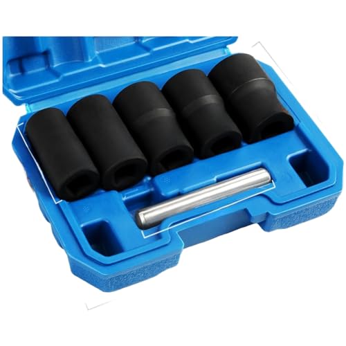 Removedor de tuercas dañadas EasyByMall de 6 piezas con vasos de impacto de 1/2 pulgada 5