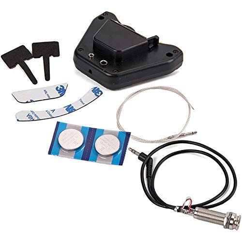 Guitar Parts Acoustic Guitar Soundhole Preamp 3 Band Pickup Eq with Microphone Y51D