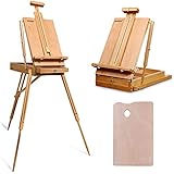 MEEDEN French Style Large Sketchbox Easel - Foldable Portable Beechwood Art Easel Field Easel with...