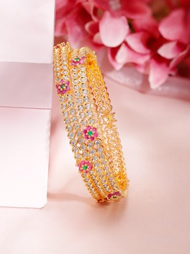 Image of Rubans Bangles Set of 2 Traditional Festive Jewellery Gift for Women & Girls