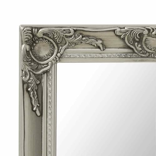Miroir baroque argenté 50x80 cm pour sublimer votre chambre - 4