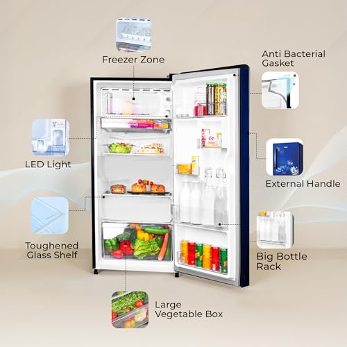 Haier 190 L 2 Star Direct Cool Single Door Refrigerator with Fast Ice Making, Easy Clean Back, Large Vegetable Box (HED-202TMHA-N, Marine Hilton, 2026 Model) 8 41rFy5wBj5L