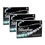 Pyroland Glitzerfeuer Silber, 36 Eisfontänen Zaubersterne (3 x 12'er), Tischfeuerwerk für...