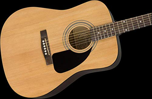 Fender Pack guitare acoustique Dreadnought FA-115 avec sac de transport, sangle, médiators, cordes et leçons en ligne - Les Beatles, Paul McCartney, John Lennon, RIngo Starr, George Harrison Fender Pack guitare acoustique Dreadnought FA-115 avec sac de transport, sangle, médiators, cordes et leçons en ligne – Image 6