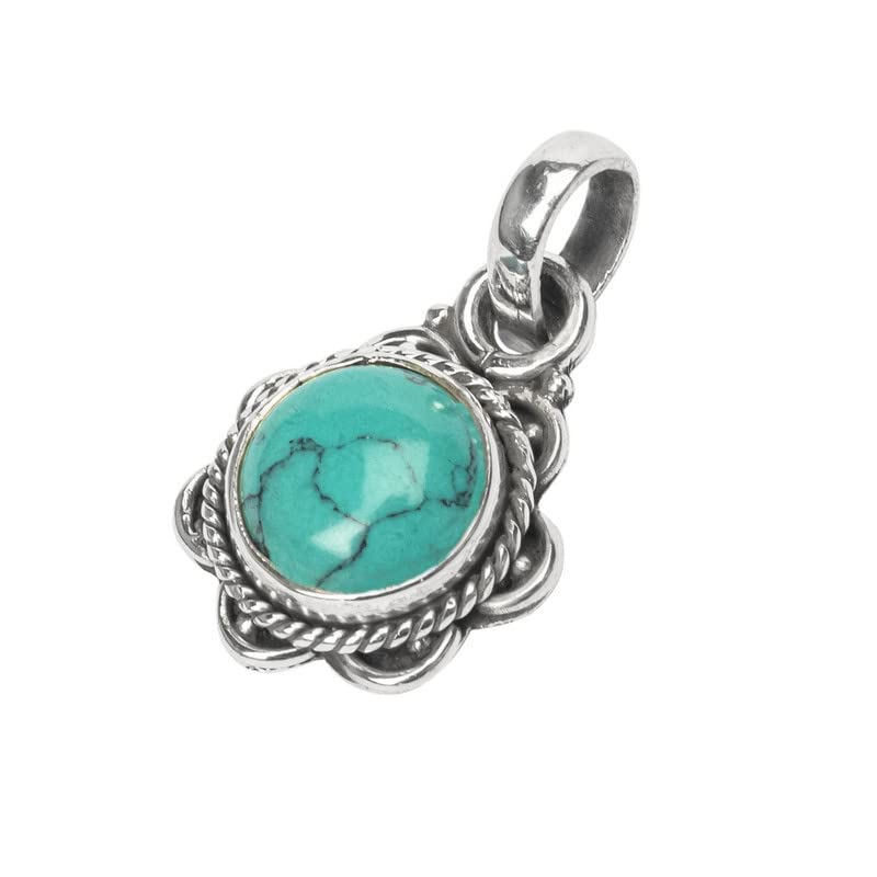 Miniatura 6 de Black Tourmaline Stone Pendant, 925 Sterling Silver Pendant Necklace For Women, Natural Gemstone handmade Pendant, round stone Pendant gift for her