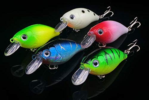 Milepetus - Set di 5 esche da pesca in mare Minnow...