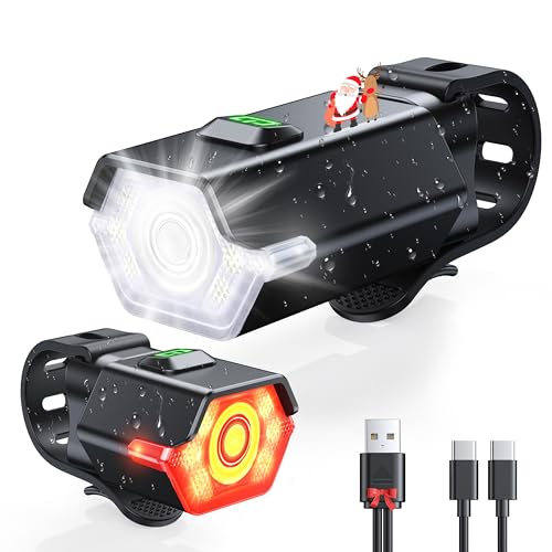 CIRYCASE Luces Bicicleta LED, Recargable USB