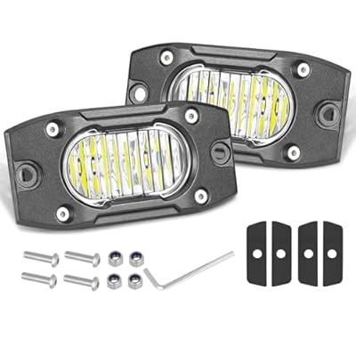 Muto-Beam Flush Mount LED Light Pods, 2PCS 3Inch LED Fog Lights 40W Flood Offroad Lighting Cubes Auxiliary Backup Lighting Driving Lights Ditch Light for Truck ATV UTV SUV Motorcycle Boat Tractor