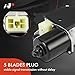 A-Premium Front Windshield Wiper Motor Compatible with Chevy Blazer 1998-2004, S10 1998-2004 & GMC Jimmy 1998-2004, Sonoma 1998-2004 & Isuzu Hombre 1998-2000 & Oldsmobile Bravada 1998-2001, 5-Pin