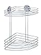 WENKO Turbo-Loc® Eckregal 2 Ablagen - Befestigen ohne bohren, Stahl, 26.5 x 33 x 20 cm, Chrom