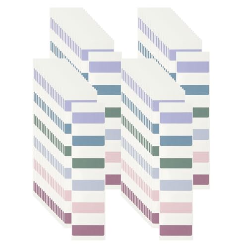 PATIKIL クリアインデックススティッキータブ 240個 大きな透明なスティッキーノートブックマークプランナー ステッカーページタブ 事務所ノートブックファイルフォルダー帳簿用 レトロ6色