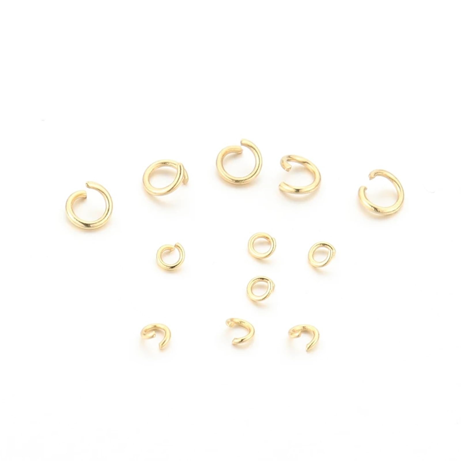 Pierścienie skokowe ze stali nierdzewnej, dzielone, do samodzielnego wykonania naszyjnika, akcesoria rzemieślnicze, srebrne, 0,6 x 3 mm, 100 szt