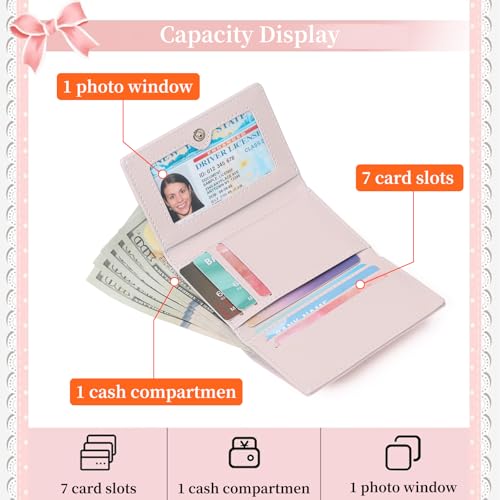 RNIEGA Stylish Mini Bow Wallet - Chic Leather ID & Credit Card Holder for Women and Girls - Image 3