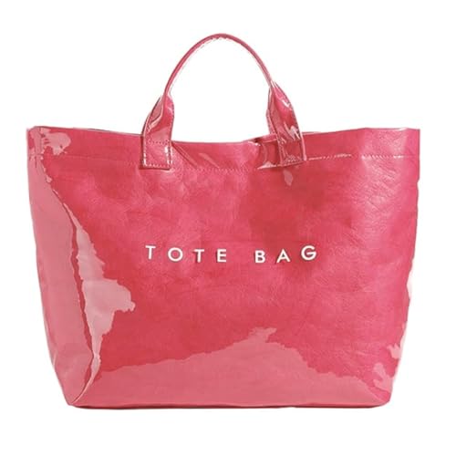 Image of Lushandy PVC Tote Bag for Women Jelly Beach Bag Top Handle Hobo Handbag | Water-Resistant, Wipe Clean, Lightweight