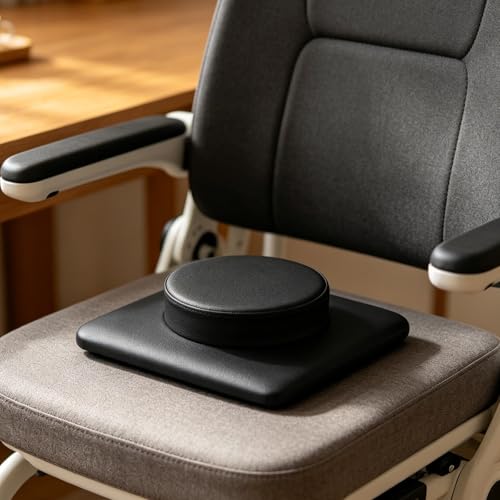Coussin de transfert ergonomique rond avec sangle pour chaise percée - 7