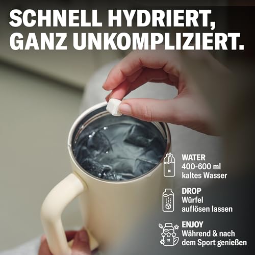 waterdrop® Microlyte Orange – Elektrolyte ohne Zucker für Sport – 12 Drops Würfel mit Magnesium, Kalzium, Natrium + Zink – Hydration & Geschmack für Wasser mit fruchtigem Orangengeschmack - vegan