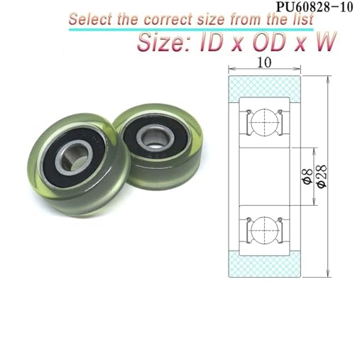 Roues polyuréthane 6x24x8 mm de guidage haute précision - 5