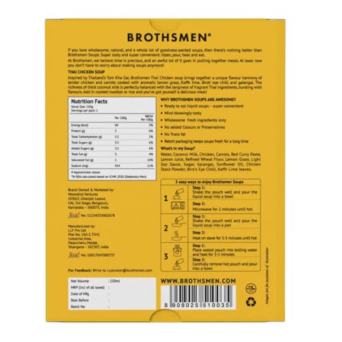 Brothsmen Thai Chicken Ready-to-eat Liquid Soup 250ml - Image 2 thumbnail