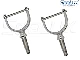 SeaLux 316 Stainless Steel North River/ Horn Pinned Oarlock Heavy Duty 1/2