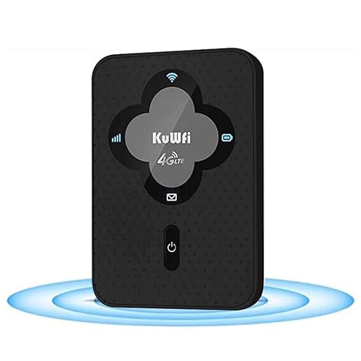 Portable WiFi Hotspot for Travel, KuWFi 4G LTE Mobile WiFi Hotspot Unlocked Wi-Fi Router Device with SIM Card Slot, Support B2/B4/B5/B12/B17 for AT&T/T-Mobile