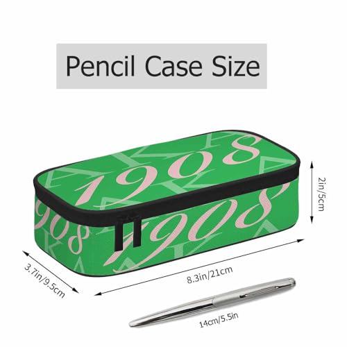 Image of Green Aka 1908 Pencil Case Organizer Hip Hop Style Funny Stationery Box Makeup Colleague School Supply for Adults Boy Girl
