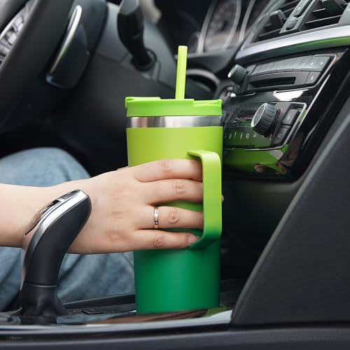 Image of BJPKPK 26oz Insulated Tumbler with Handle, Lid & Straw, Stainless Steel