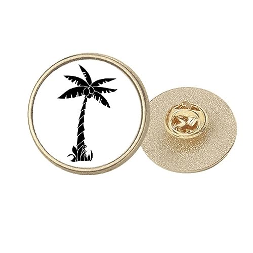 Broche ronde en métal doré cocotier pour sublimer vos tenues de soirée