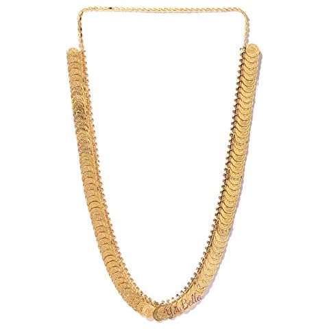 youbella Jewellery Fashion Party Wear Traditional Long Temple Coin Necklace Set for Women and Girls Cover