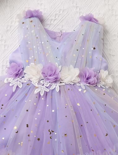 IBTOM CASTLE Toddler Flower Girls Tulle Dress Sleeveless Princess Tutu Dress Birthday Party Wedding Pageant Gown3