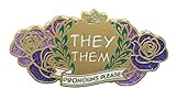 Dark Spark Decals They Them Pronouns Please Gender Identity Pin 1.75