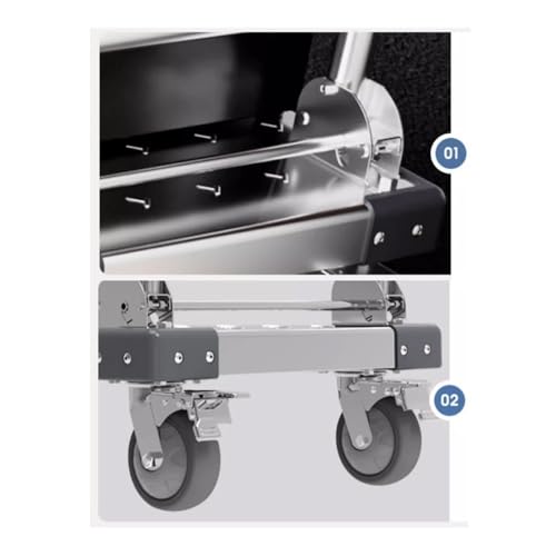 Carretilla plegable de acero inoxidable resistente mediana miniatura 7