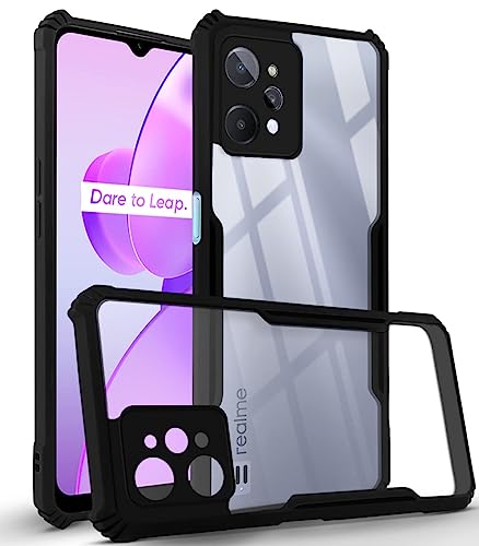 Image of Jkobi Back Cover Case for Realme C31 (Shockproof with Polycarbonate Clear Panel | Professional Black)