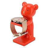 YUYTE Bear Watch, ręcznie wykonany stojak na zegarki, stacja dokująca z uroczym wzorem 3D, do bransoletek ozdobnych, do biura domowego (pomarańczowy)