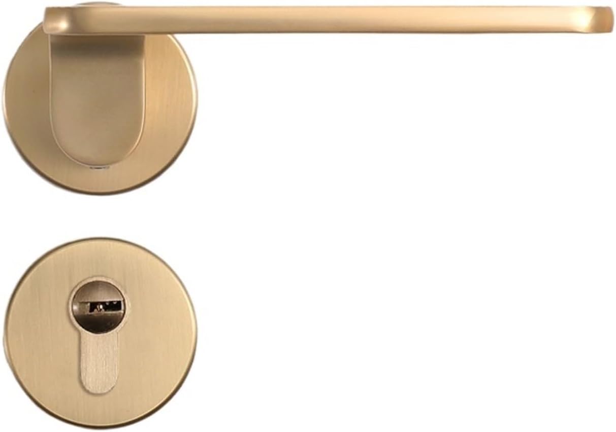 屋内ドアロック 家庭用ドアロック 浴室寝室 スプリットロック モダン ミニマリスト ルームドアハンドル(72F220 black n