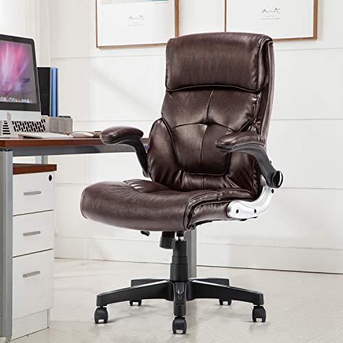 B2C2B Leather Executive Office Chair Computer Desk Chair Ergonomic Adjustable Racing Chair Task