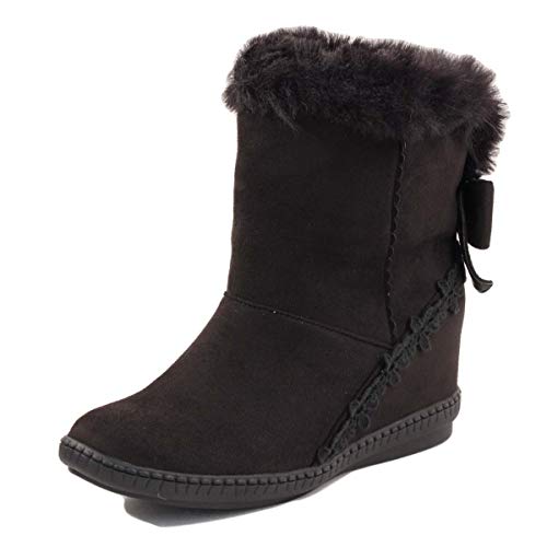 【primevere LIZ LISA プリマベーラリズリサ】 ブーツ ファー 2WAY PLZ8074 ブラックスエード M（23.0センチ～23.5センチ）