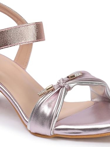 Image of Carlton London Women Stylish Fashion Embellished Sandals for Outdoor, Party, Wedding and Holidays with Block Heels