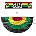 Coneatness Juneteenth Decorations, Bunting Fan Flags 1.5x3 Ft with Grommets, Black History Month African American Decor Peated Banner Indoor Outdoor 4 Pcs