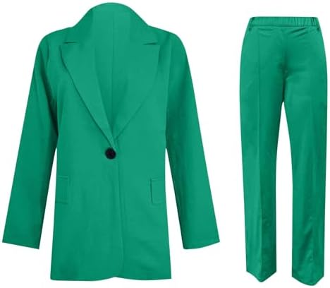 Vrouwen 2 Stuks Broek Pak Business Office Smart Casual Dagelijks Double Breasted Knop Blazer Jas met Broek Lange Mouwen Blazer 2-delig Pak Klassieke Casual Broek Pak, 01_roze, S